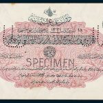 Specimen Half livre Banknote 1915 Turkey Ottoman Empire Collection No.11 Front